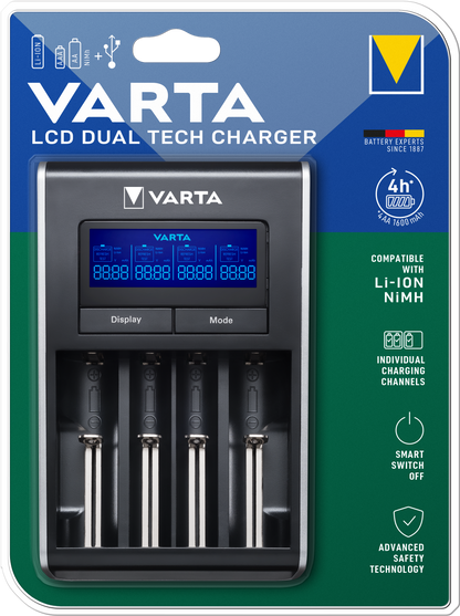 Nabíječka baterií Varta, AA / AAA, černá