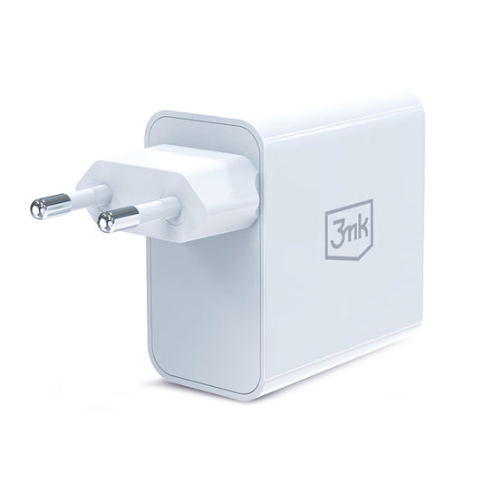 Síťová nabíječka 3MK FlowPower, 45W, 1 x USB-A - 1 x USB-C, bílá