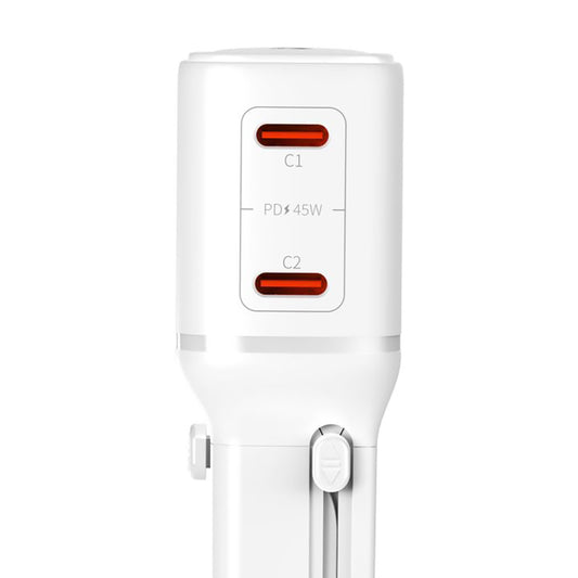 Síťová nabíječka 3MK Globe Travel, 45W, 3A, 2 x USB-C, bílá