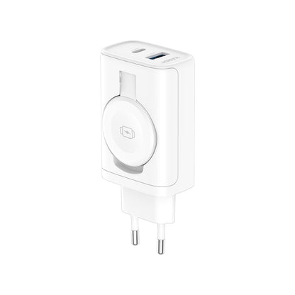 Síťová nabíječka 3MK Hardy 2v1, 33W, 3A, 1 x USB-A - 1 x USB-C, Bílá