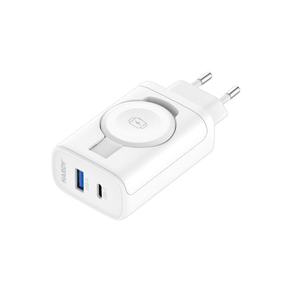 Síťová nabíječka 3MK Hardy 2v1, 33W, 3A, 1 x USB-A - 1 x USB-C, Bílá