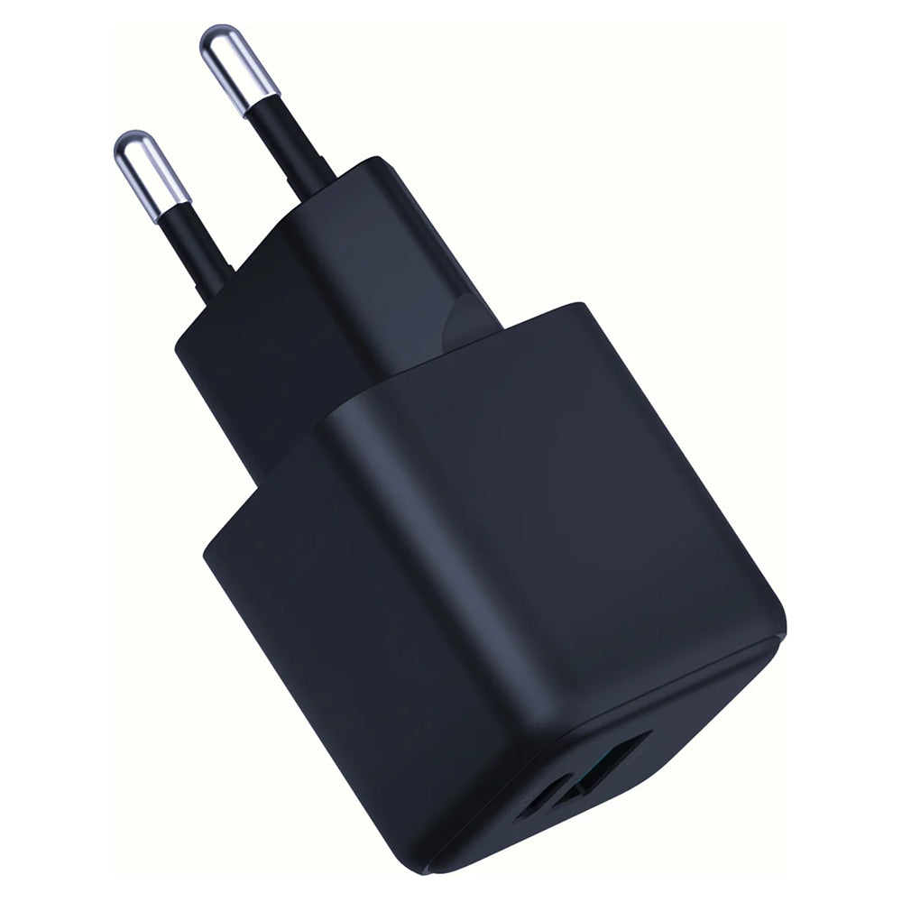 Síťová nabíječka 3MK Hyper, 20W, 3A, 1 x USB-A - 1 x USB-C, Černá