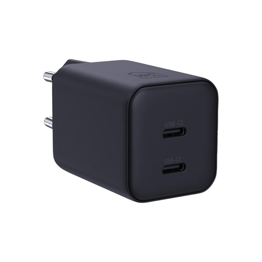 3MK Hyper Wall Charger, 45W, 2 x USB-C, Black