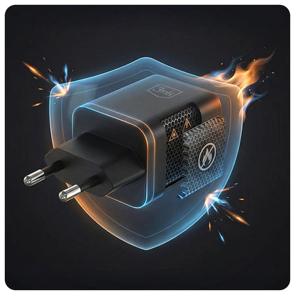 Síťová nabíječka 3MK Hyper, 45W, 2 x USB-C, černá
