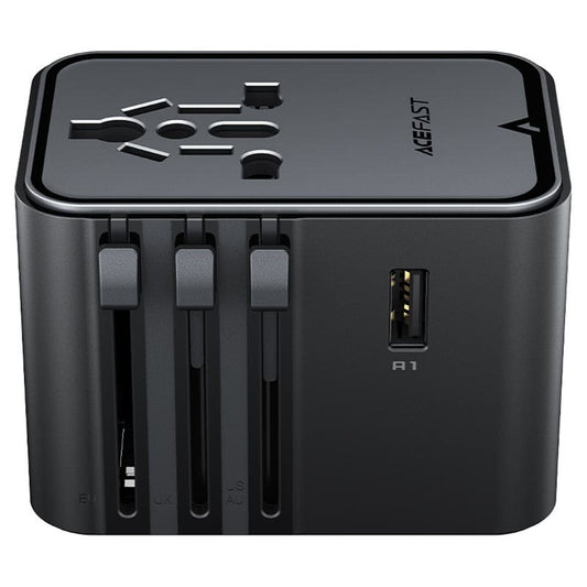 Síťová nabíječka Acefast Z8 Travel, 45W, 3A, 2 x USB-A - 3 x USB-C, černá