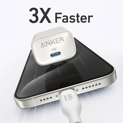 Síťová nabíječka Anker 511 Nano 4, 30W, 3A, 1 x USB-C, bílá A2337G21 