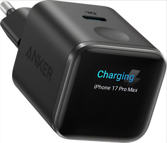 Síťová nabíječka Anker Nano Charger Display, 45W, 3A, 1 x USB-C, Černá A121DG11