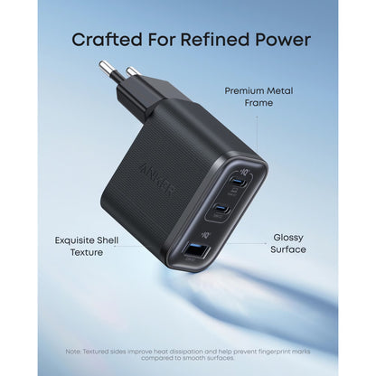 Síťová nabíječka Anker Nano, 70W, 3.5A, 1 x USB-A - 2 x USB-C, Černá A121AL11