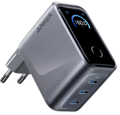 Síťová nabíječka Anker Prime, 160W, 5.36A, 3 x USB-C, Šedá A2687341
