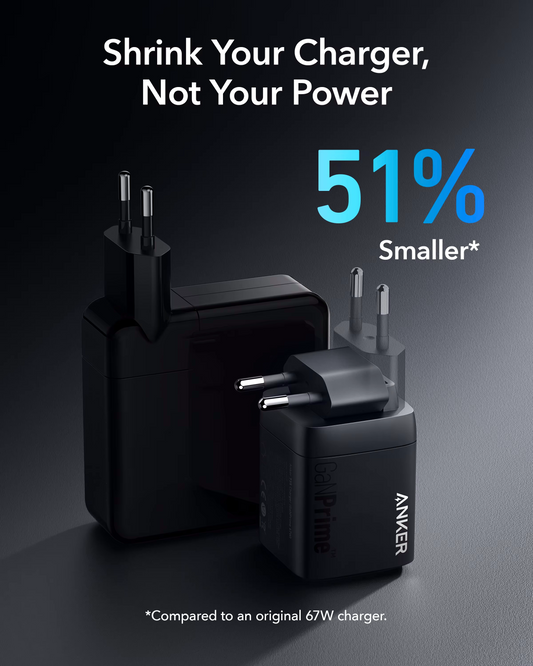 Síťová nabíječka Anker Prime, 67W, 5A, 1 x USB-A - 2 x USB-C, černá, znovu zabalená A2669313