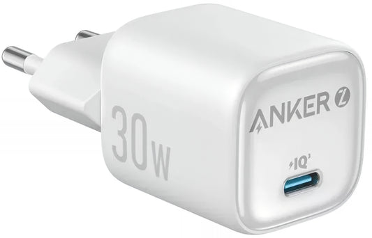 Síťová nabíječka Anker Zolo, 30W, 3A, 1 x USB-C, Bílá A2698G21
