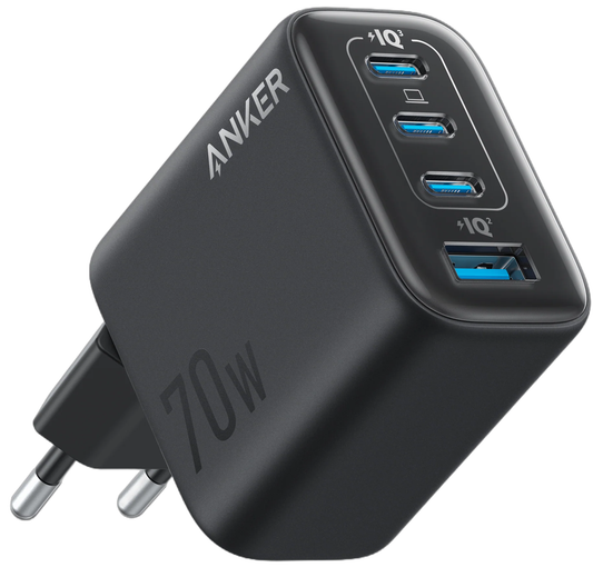 Síťová nabíječka Anker Zolo, 70W, 3.5A, 1 x USB-A - 3 x USB-C, Černá A121CG11