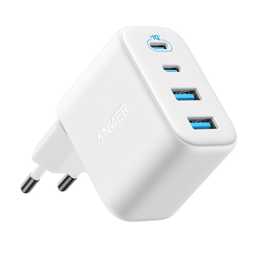 Síťová nabíječka Anker Zolo, 50W, 3A, 2 x USB-A - 2 x USB-C, bílá A121EG21