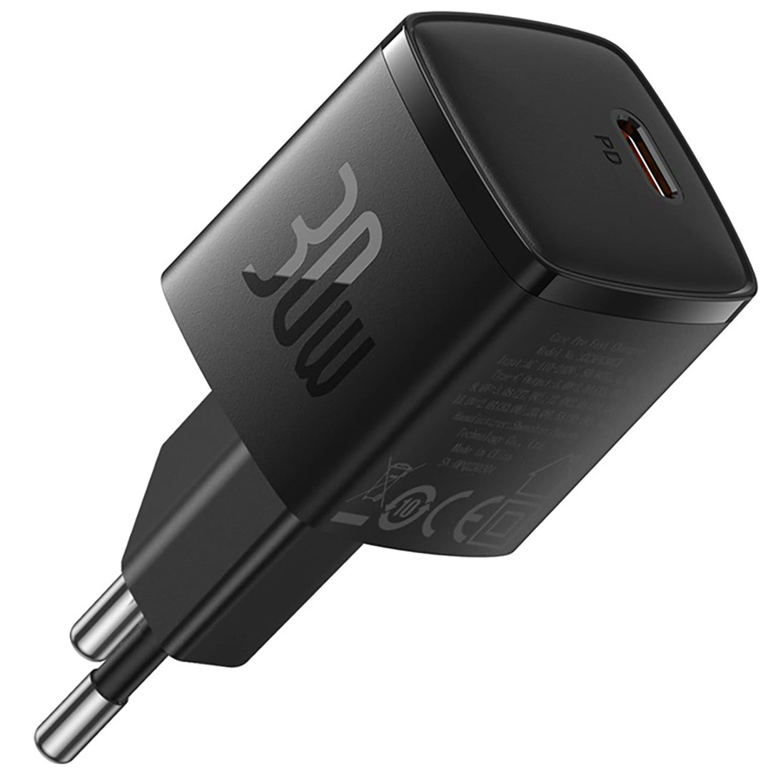 Síťová nabíječka Baseus Cube Pro, 30W, 3A, 1 x USB-C, černá CCXF000301