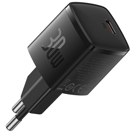 Síťová nabíječka Baseus Cube Pro, 30W, 3A, 1 x USB-C, černá CCXF000301