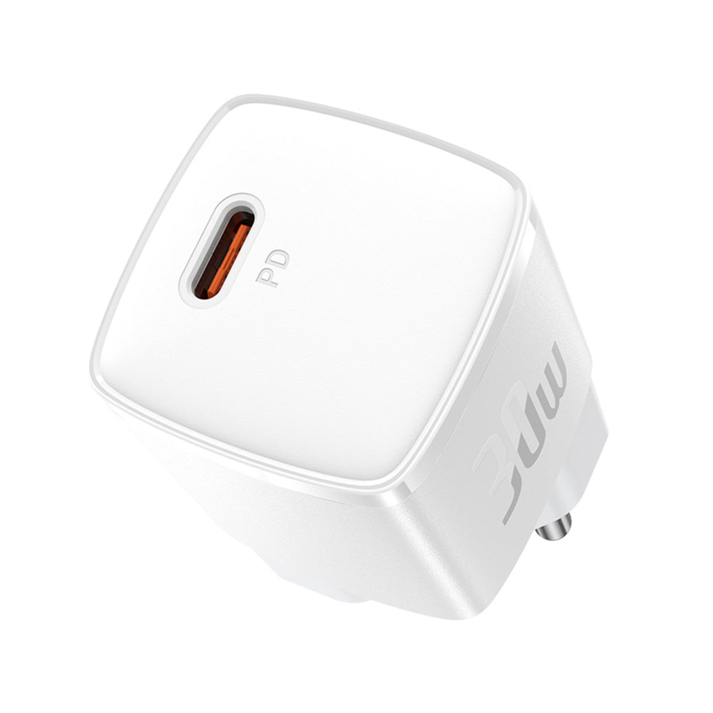 Síťová nabíječka Baseus Cube Pro, 30W, 3A, 1 x USB-C, Bílá CCXF000302