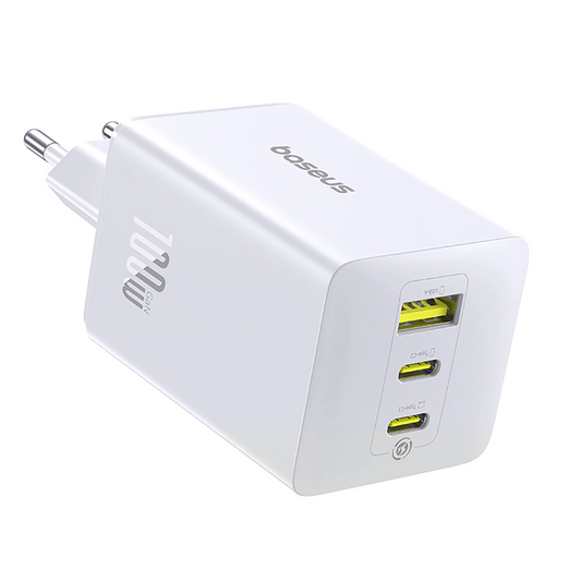 Síťová nabíječka Baseus EnerFill FE11, 100W, 5A, 1 x USB-A - 2 x USB-C, Bílá P10182102213-00