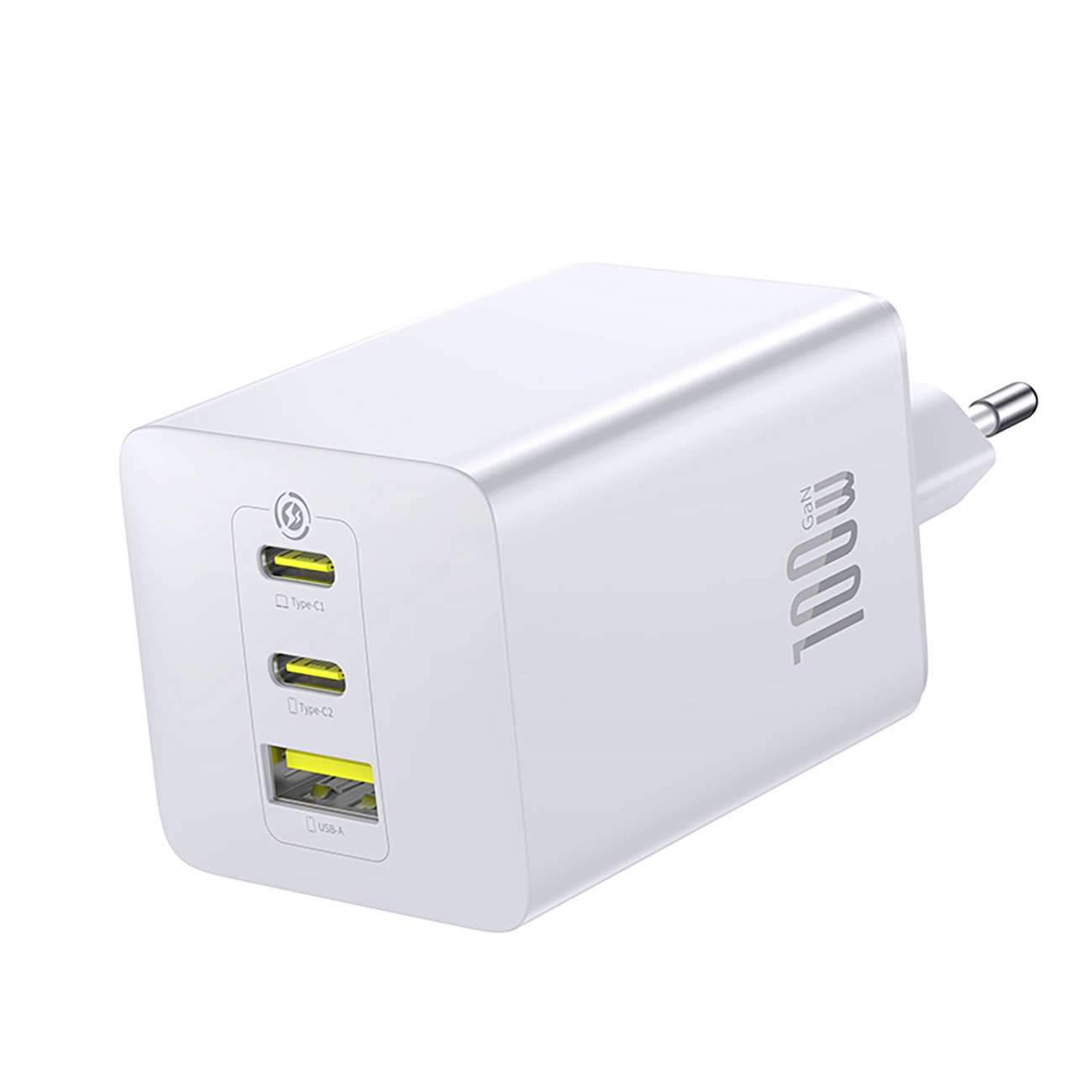 Síťová nabíječka Baseus EnerFill FE11, 100W, 5A, 1 x USB-A - 2 x USB-C, Bílá P10182102213-00