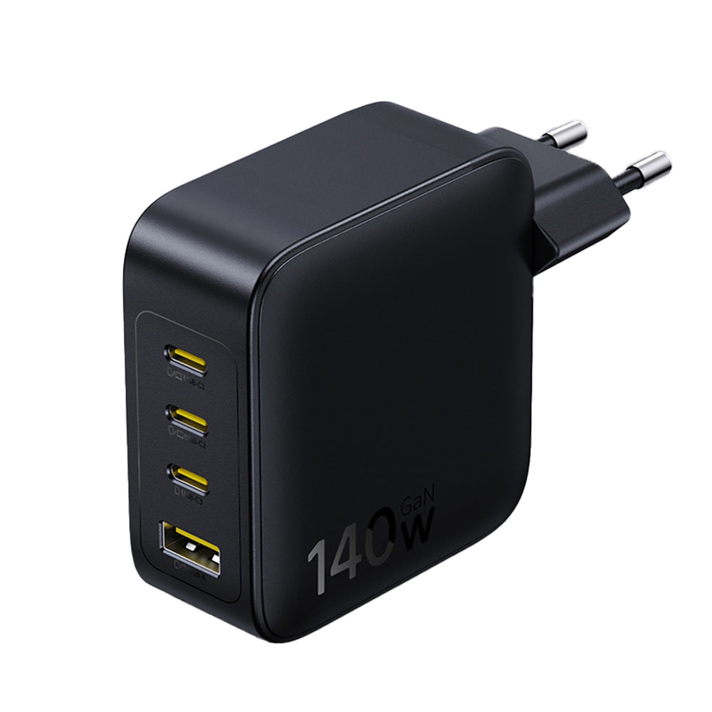 Síťová nabíječka Baseus EnerFill FH11, 140W, 5A, 1 x USB-A - 3 x USB-C, Černá E0121J00