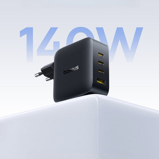 Síťová nabíječka Baseus EnerFill FH11, 140W, 5A, 1 x USB-A - 3 x USB-C, Černá E0121J00