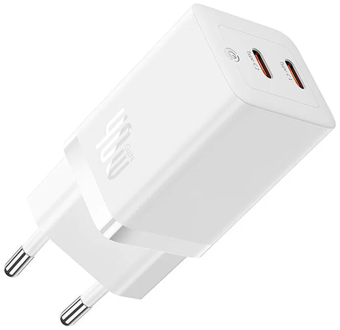 Nabíječka Baseus GaN5 Pro, 40W, 3A, 2 x USB-C, Bílá CCGP180102