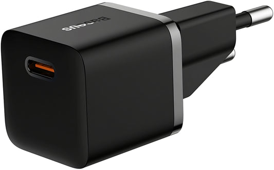 Síťová nabíječka Baseus GaN5 Mini, 20W, 3A, 1 x USB-C, černá CCGN05010101 