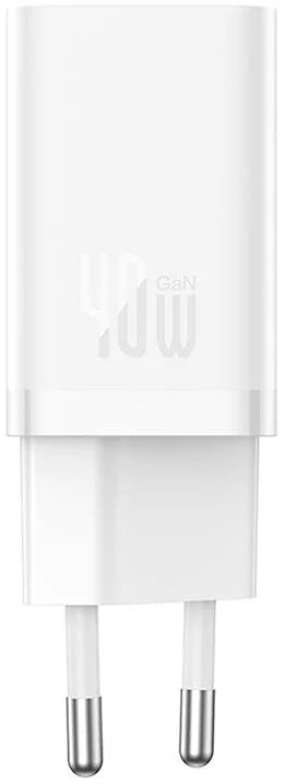 Nabíječka Baseus GaN5 Pro, 40W, 3A, 2 x USB-C, Bílá CCGP180102