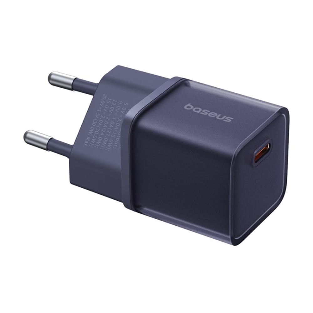 Síťová nabíječka Baseus GaN5S, 30W, 3A, 1 x USB-C, Fialová P10162504523-00