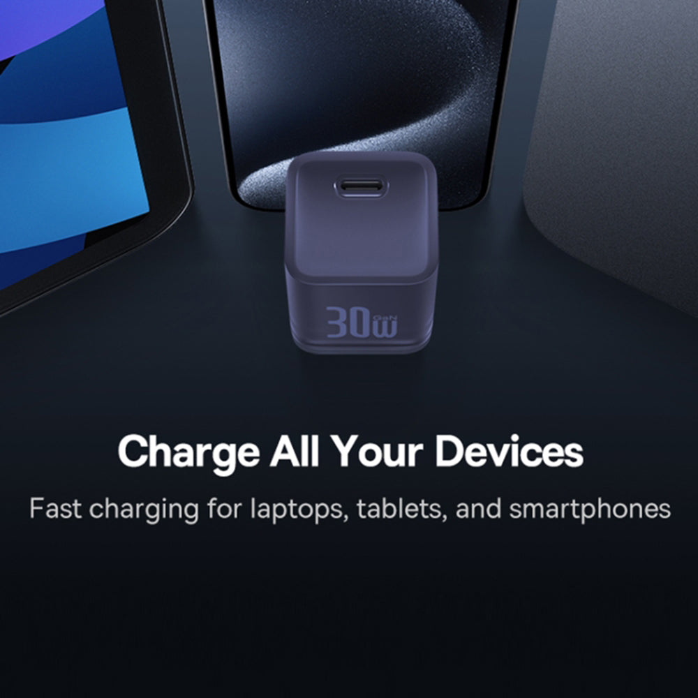 Síťová nabíječka Baseus GaN5S, 30W, 3A, 1 x USB-C, Fialová P10162504523-00