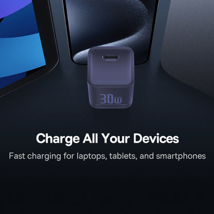 Síťová nabíječka Baseus GaN5S, 30W, 3A, 1 x USB-C, Fialová P10162504523-00