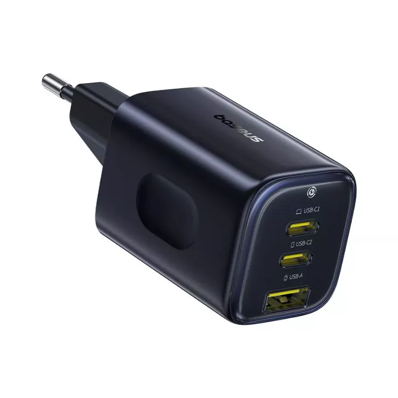 Síťová nabíječka Baseus PicoGo AE11, 67W, 1 x USB-A - 2 x USB-C, Černá E0121200