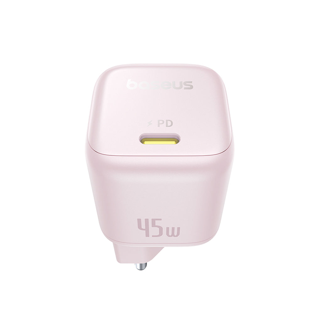 Síťová nabíječka Baseus PicoGo, 45W, 3A, 1 x USB-C, Růžová P10176800413-00
