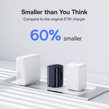 Síťová nabíječka Baseus PicoGo AE11, 67W, 1 x USB-A - 2 x USB-C, Černá E0121200