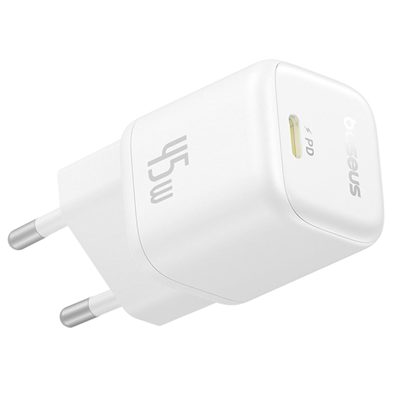 Síťová nabíječka Baseus PicoGo, 45W, 3A, 1 x USB-C, Bílá P10176800213-00