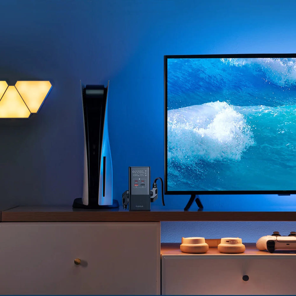 Síťová nabíječka Baseus PowerCombo, 35W, 5A, 2 x USB-A - 2 x USB-C - 3 x Schuko, Černá, Znovu zapečetěno E00023606113-00