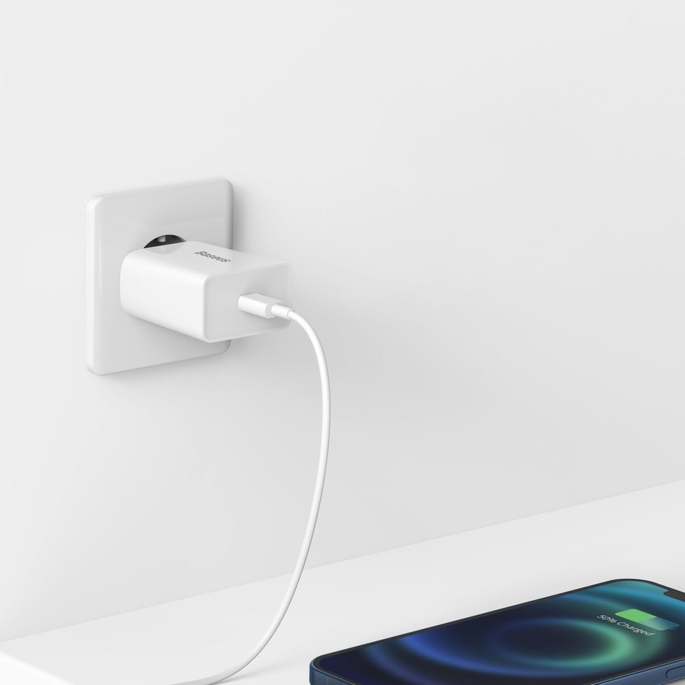 Nabíječka Baseus Speed Mini, 20W, 3A, 1 x USB-C, Bílá CCFS-SN02