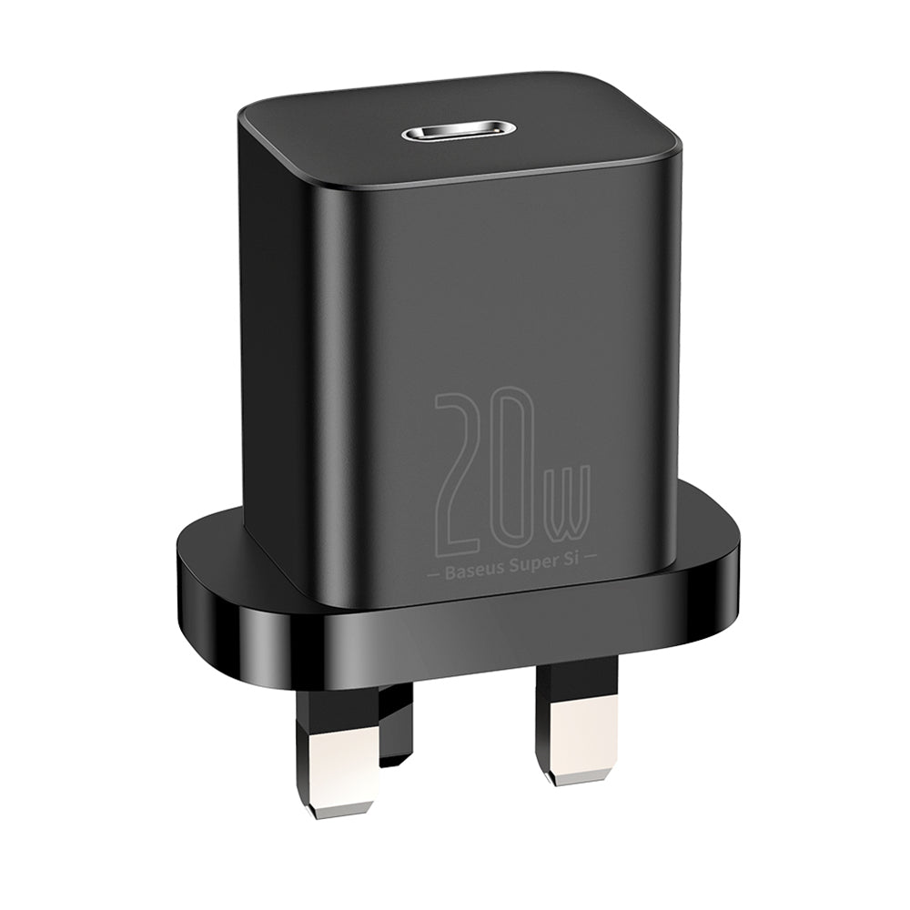 Síťová nabíječka Baseus Super Si UK, 20W, 3A, 1 x USB-C, Černá CCSUP-K01