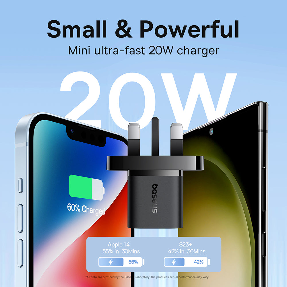 Nabíječka Baseus UK, 20W, 3A, 1 x USB-C, Černá P10110907113-00