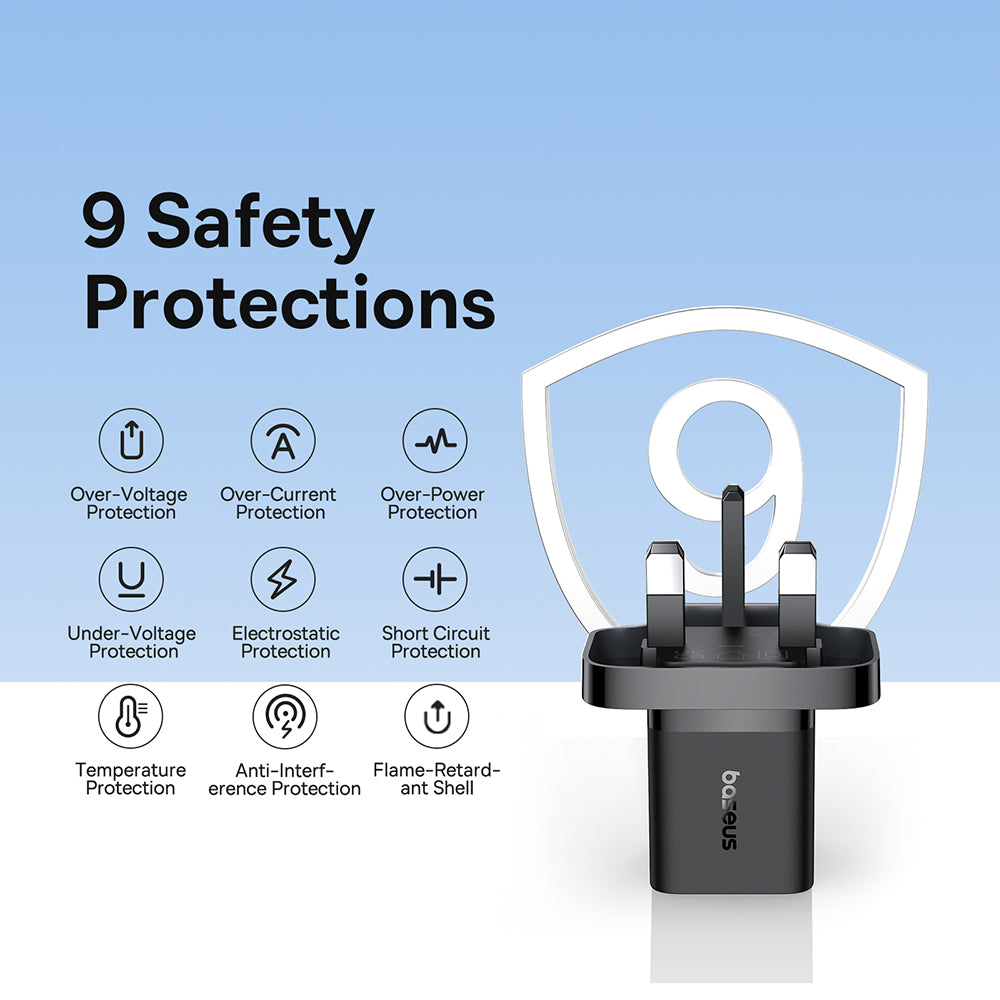 Nabíječka Baseus UK, 20W, 3A, 1 x USB-C, Černá P10110907113-00