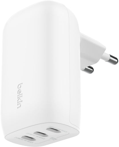 Síťová nabíječka Belkin BoostCharge, 67W, 3A, 3 x USB-C, bílá WCC002vfWH