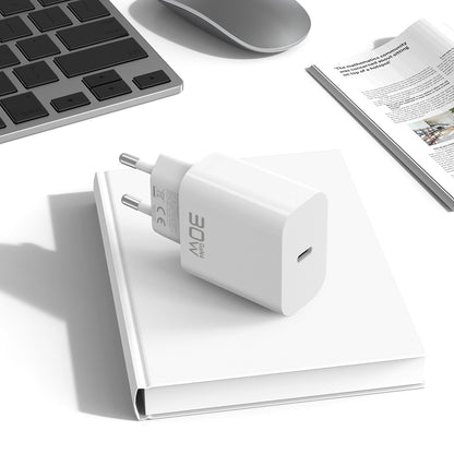 Síťová nabíječka Blavec BC-14, 30 W, 3 A, 1× USB-C, bílá