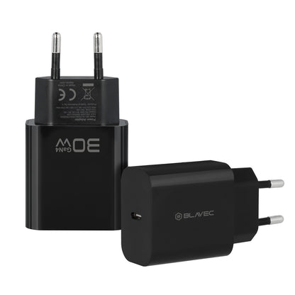 Síťová nabíječka Blavec BC-14, 30 W, 3 A, 1× USB-C, černá