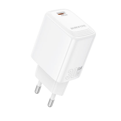 Síťová nabíječka Borofone BN28 Fuente, 30W, 3A, 1 x USB-C, Bílá