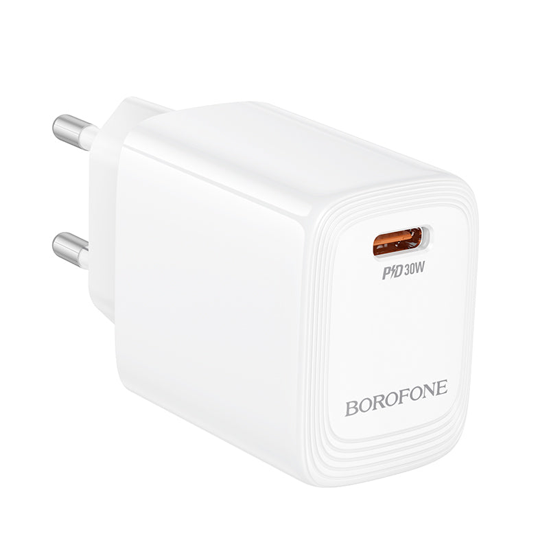 Síťová nabíječka Borofone BN28 Fuente, 30W, 3A, 1 x USB-C, Bílá