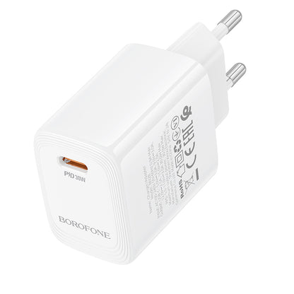 Síťová nabíječka Borofone BN28 Fuente, 30W, 3A, 1 x USB-C, Bílá