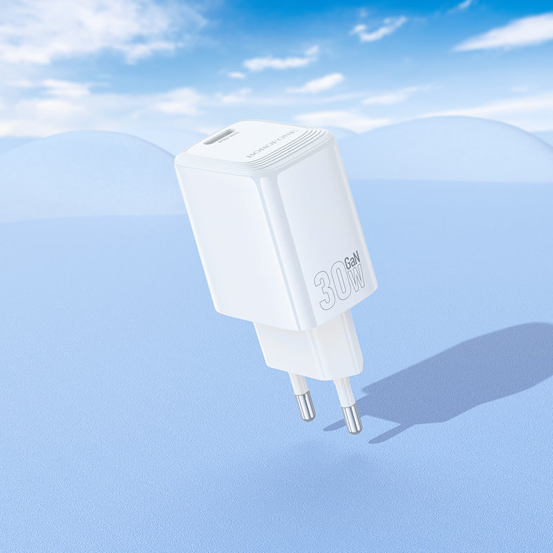 Síťová nabíječka Borofone BN28 Fuente, 30W, 3A, 1 x USB-C, Bílá