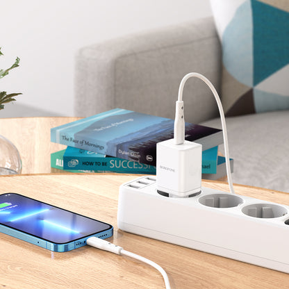 Síťová nabíječka Borofone BN6 Field, 20W, 3A, 1 x USB-C, Bílá