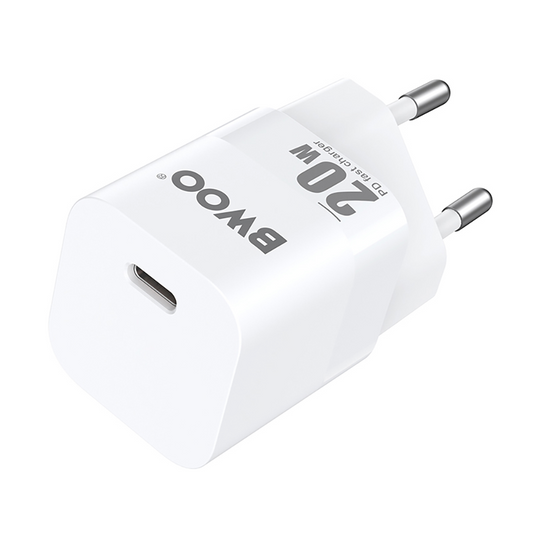 Síťová nabíječka BWOO CDA155, 20W, 3A, 1 x USB-C, bílá