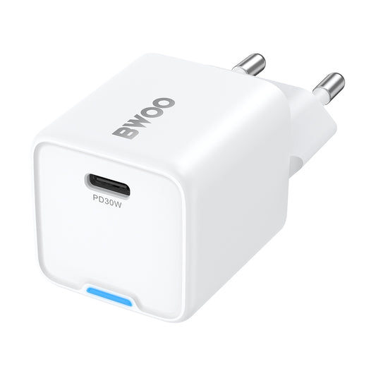 Síťová nabíječka BWOO CDA211, 30W, 3A, 1 x USB-C, Bílá