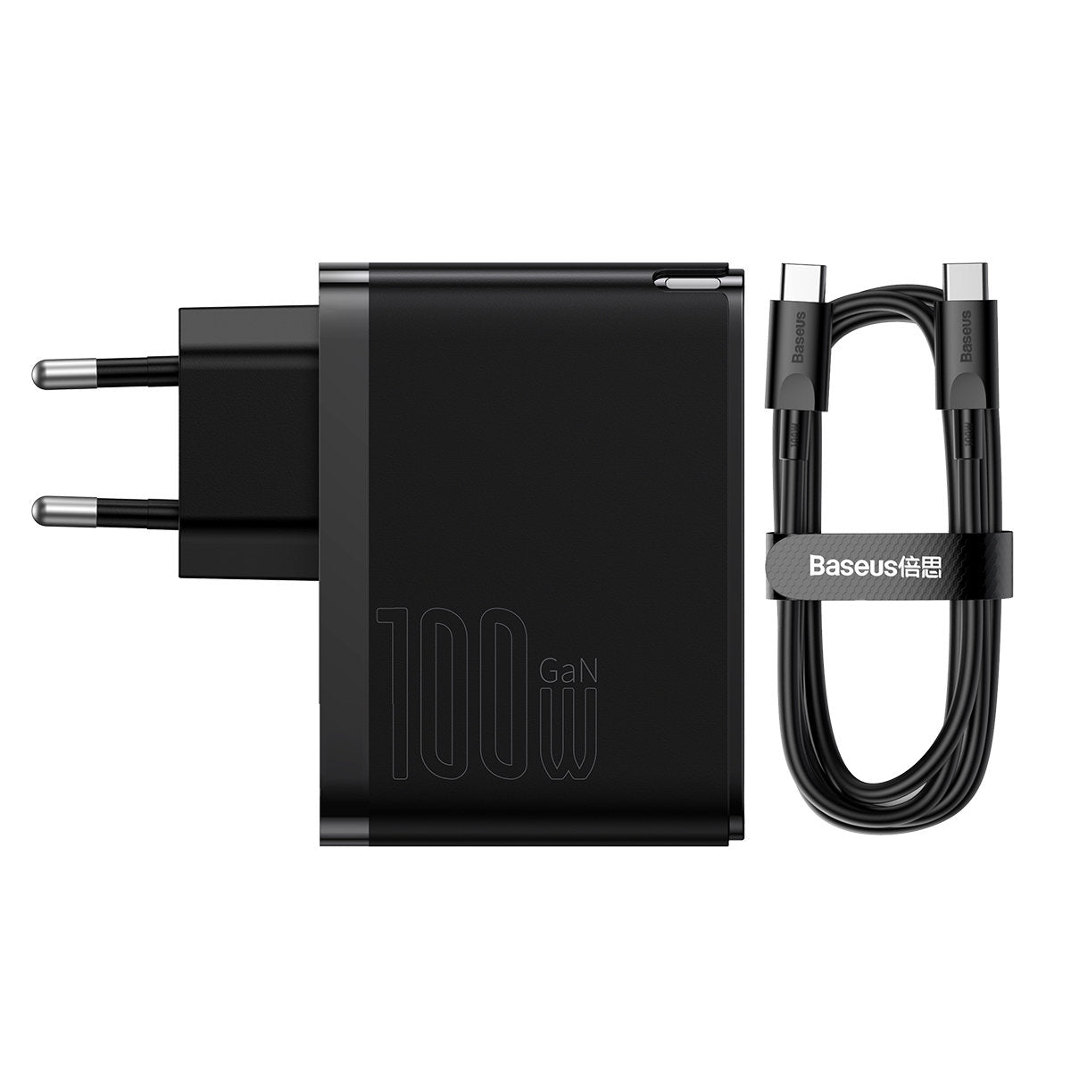 Síťová nabíječka s kabelem USB-C Baseus GaN5 Pro, 100W, 3A, 1 x USB-A - 1 x USB-C, Černá CCGP090201